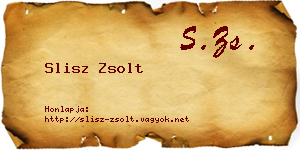 Slisz Zsolt névjegykártya